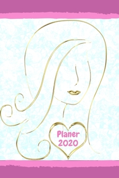Planer 2020: Terminplaner Monatsplaner und Wochenplaner Terminkalender 2020 Frau Gesicht Silhouette
