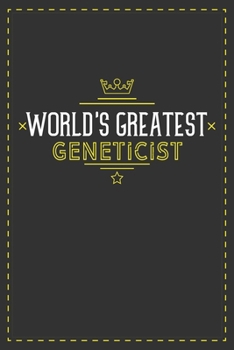 Paperback World's Greatest Geneticist: Lined notebook - best gift for Geneticist Book