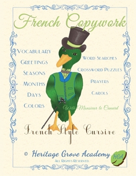 Paperback French Copywork: French Style Cursive [French] Book
