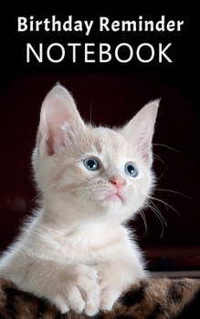 Paperback Birthday Reminder Notebook: Cute Kitty Book