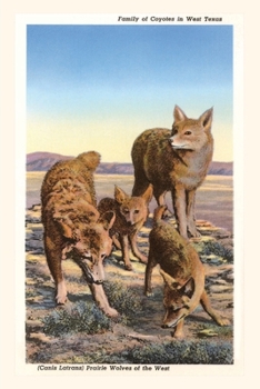 Paperback Vintage Journal Coyote Family Book