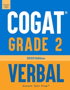 Paperback COGAT Grade 2 Verbal: 3 Practice Tests - Level 8 Book