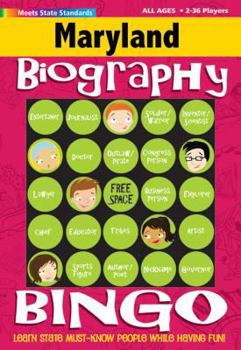 Hardcover Maryland Biography Bingo Book