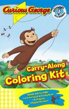 Paperback Curious George Carry-Along Coloring Kit [With Coloring & Activity BookWith StickersWith Crayons] Book