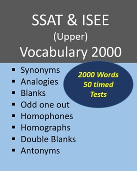 Paperback SSAT & ISEE (Upper) Vocabulary 2000 Book