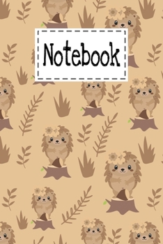 Notebook: Little Hedgehog Gifts Cartoon Themed Cover Lined Notebook For Girls Women kids Boys Teens For Taking notes & Ideas - Cute Gifts For Hedgehog lovers.