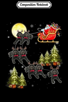 Composition Notebook: Cockapoo Reindeer Christmas Dog Riding Santa Xmas Gift  Journal/Notebook Blank Lined Ruled 6x9 100 Pages