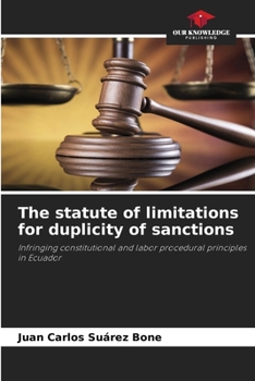 Paperback The statute of limitations for duplicity of sanctions Book