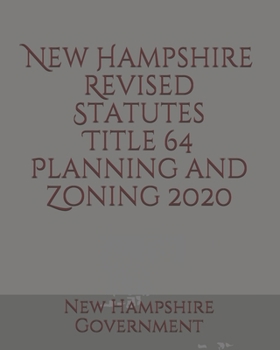 Paperback New Hampshire Revised Statutes Title 64 Planning and Zoning Book