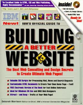 Paperback IBM's Official Guide to Building a Better Web Site Book