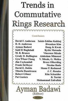 Hardcover Trends In Commutative Rings Research Book