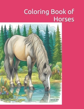 Paperback Coloring Book of Horses Book