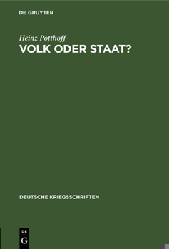 Hardcover Volk oder Staat? [German] Book