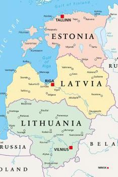 Paperback Baltic States Political Map Estonia, Latvia, Lithuania Journal: 150 Page Lined Notebook/Diary Book