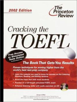 Paperback Cracking the TOEFL with Audio CD (2002 Edition) Book