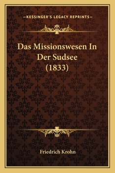 Paperback Das Missionswesen In Der Sudsee (1833) [German] Book
