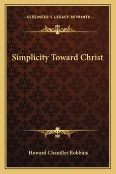 Paperback Simplicity Toward Christ Book
