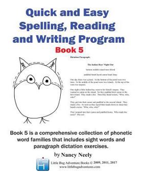 Paperback Quick and Easy Spelling, Reading and Writing Program Book 5 Book
