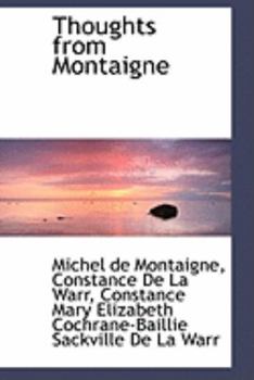Paperback Thoughts from Montaigne Book