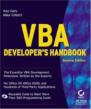 Paperback VBA Developer's Handbook [With CDROM] Book