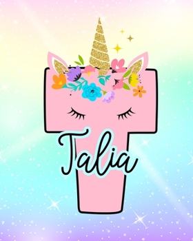 Talia: Girls Unicorn Journal to Write In | Personalized Journal