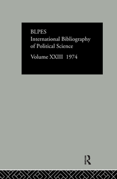 Hardcover Ibss: Political Science: 1974 Volume 23 Book