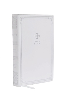 Imitation Leather Nrsv, Catholic Bible, Gift Edition, Leathersoft, White, Comfort Print: Holy Bible Book