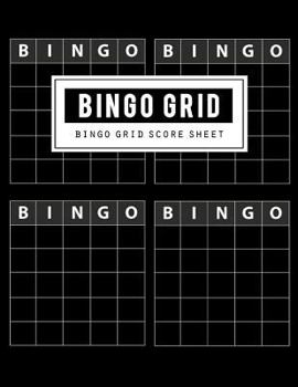 Paperback Bingo Grid Score Sheet: Bingo Game Record Keeper Book, Bingo Grid Scoresheet, Bingo Grid Score Card has many spaces on which to record, Size 8 Book