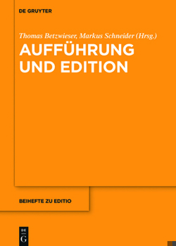 Hardcover Aufführung Und Edition [German] Book