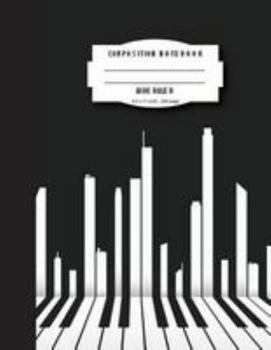 Composition notebook wide ruled 8.5 x 11 inch 200 page, Classic piano: Large composition book journal for school student/teacher/office