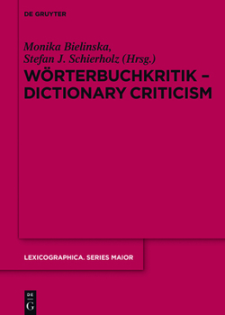 Hardcover Wörterbuchkritik - Dictionary Criticism [German] Book