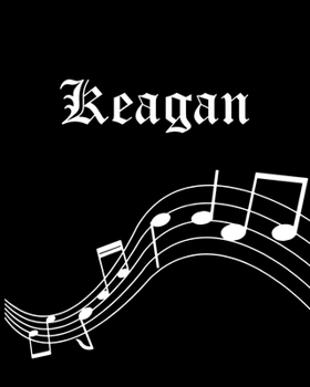 Keagan: Sheet Music Note Manuscript Notebook Paper | Personalized Custom First Name Cover | Musician Composer Instrument Composition Book | 12 Staves ... | Create, Compose & Write Creative Songs