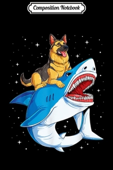 Composition Notebook: German Shepherd Shark Kids Men Space Galaxy Jawsome Journal/Notebook Blank Lined Ruled 6x9 100 Pages