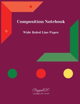Paperback College Notebook Wide Ruled Line Paper 8.5x11 Inch 124 pages Book