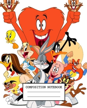 Composition Notebook: Looney Tunes Soft Glossy Cover Wide Ruled Lined Pages Book 7.5 x 9.25 Inches 110 Pages