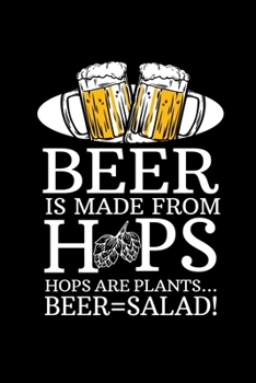 Notizbuch: Bier Salat Gem�se Hopfen Malz Gesund Witz Geschenk 120 Seiten, 6X9 (Ca. A5), Karomuster