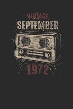 Vintage September 1972: Small Lined Notebook – Birthday Gift or Anniversary Gift Idea