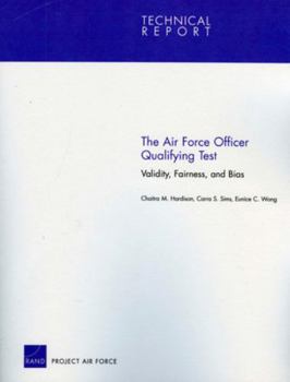 Paperback The Air Force Officer Qualifying Test: Validity, Fairness and Bias Book