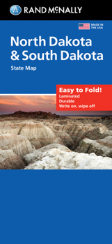 Map Rand McNally Easy to Fold: North Dakota, South Dakota Laminated Map Book