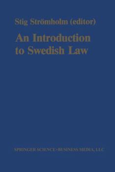 Paperback An Introduction to Swedish Law: Volume 1 Book