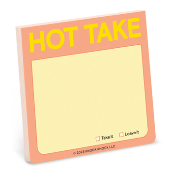Mass Market Paperback Knock Knock Hot Take Sticky Note Pad Book