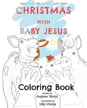 Paperback Christmas with Baby Jesus: Coloring Book [Large Print] Book