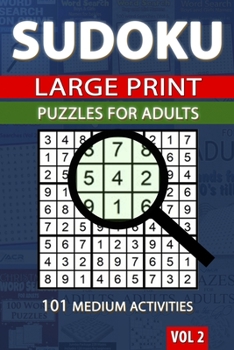 Paperback Sudoku Puzzles for Adults: Large Format 101 Meduim Activities Book