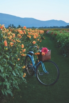 Journal: 150 Dot Grid Sheets, 6x9 Inches, Flower Field with Bike, Plan Your Day and Organize Your Life, Tracker, Productivity Diary, Notebook