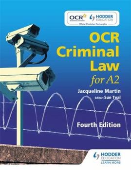 Paperback OCR Criminal Law for A2 Book