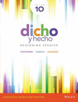 Paperback Dicho y Hecho: Beginning Spanish - Annotated Instructor's Edition Book