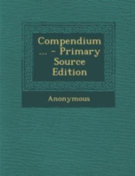 Paperback Compendium... [Latin] Book