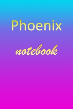 Paperback Phoenix: Blank Notebook - Wide Ruled Lined Paper Notepad - Writing Pad Practice Journal - Custom Personalized First Name Initia Book