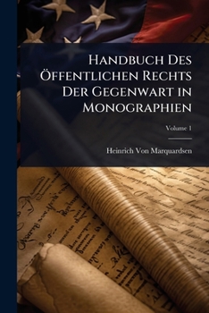 Paperback Handbuch Des Ã-ffentlichen Rechts Der Gegenwart in Monographien [German] Book