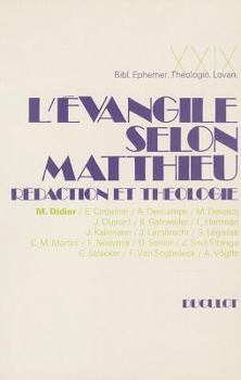 Paperback L'Evangile Selon Matthieu: Redaction Et Theologie [French] Book
